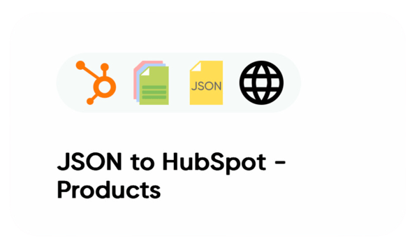 JSON to hUbSpot products